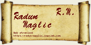 Radun Maglić vizit kartica